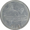 Error Steel Fifty Paise Coin of Bombay Mint of Republic India.