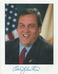 Autograph of Chris Christie of  Fiftyfifth Governor of New Jersey and a leading member of the Republican Party.