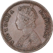 Copper One Twelfth Anna Coin of Victoria Empress of Calcutta Mint of 1885.