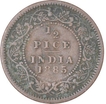 Copper Half Pice  Coin of Victoria Empress of Calcutta Mint of 1885.