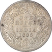 Silver One Rupee Coin  of Victoria Empress of Bombay Mint of 1885.