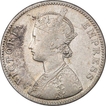 Silver One Rupee Coin  of Victoria Empress of Bombay Mint of 1885.