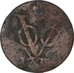 Copper One Duit Coin of Ceylon.