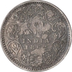Silver Two Annas of Victoria Queen of Calcutta Mint of 1862.