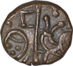 Copper Coin of Trilok Chandra Deva of Kangra Dynasty.