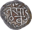 Silver One Drachma Coin of Nar Singh Dev of Chauhans of Ranathambhor.