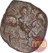 Copper One Drachma Coin of Krishnaraj of Kalachuris of Mahishmati.