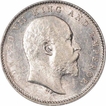Error Silver Two Annas Coin of King Edward VII of Calcutta Mint of 1907.