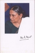 Autograph of Legendary Social Worker Ela R Bhatt.