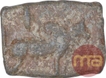 Lead Square Coin of Rudrasena III of Western Kshatrapas.