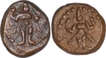 Lot of Two Copper Kasu Coins of Sivaganga Rajas.
