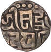 Base Gold Drachma Coin of Gangeya Deva of Kalachuris of Tripuri.
