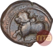 Copper One Jital Coin of Devaraya I of Sangama Dynasty of Vijayanagara Empire.