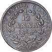 Copper One Twelfth Anna Coin of East India Company of Madras Mint of 1835.