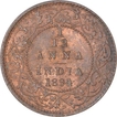 Copper One Twelfth Anna Coin of Victoria Empress of Calcutta Mint of 1894.    