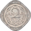 Cupro Nickel Two Annas Coin of King George VI of Bombay Mint of 1946.