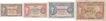 Set of Four Bank Notes of King George VI of Malaya of 1941.