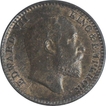 Bronze One Twelfth Anna coin of King Edward VII of Calcutta Mint of 1908.