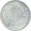 Silver Two Annas Coin of King Edward VII of Calcutta Mint of 1908.