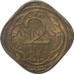 Nickel Brass Two Annas Coin of King George VI of Bombay Mint 1943.