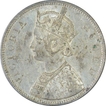 Error Silver One Rupee Coin of Victoria Queen of Bombay Mint of 1862.
