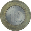 Error Bi Metalic Ten Rupees Coin of Republic India.