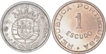 Set of Two Bronze One Escudo & Cupro Nickel Five Escudo Coins of Timor of Portuguese.