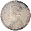 Silver One Rupee Coin of Victoria Empress of Bombay Mint of 1892.