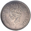 Silver One Rupee Coin of King George VI of Bombay Mint of 1938.