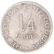 Copper Nickel Quarter Rupia Coin of Portuguese Administration of Indo Portuguese.