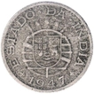 Cupro Nickel Half Rupia Coin of Portuguese Administration of Indo Portuguese.