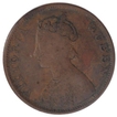 Copper Half Anna Coin of Victoria Queen of Madras Mint of 1862.