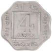 Copper Nickel Four Annas Coin of King George V of Bombay Mint of 1919.