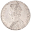 Silver One Rupee Coin of Victoria Empress of Bombay Mint of 1878.
