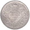 Silver One Rupee Coin of King George V of Calcutta Mint of 1914.