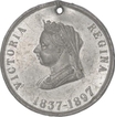 Medallion of Victoria Regina of British India of 1897.