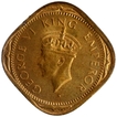 Nickel Brass Two Annas Coin of King George VI of Bombay Mint of 1943.