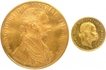Gold Ducat and Four Ducats Coins of Francis Joseph I of Austria.
