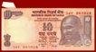 Error Ten Rupees Bank Note Signed By D.Subbarao of 2011.
