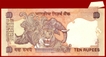 Error Ten Rupees Bank Note Signed By D.Subbarao of 2011.