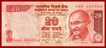 Error Twenty Rupees Bank Note Signed By D.Subbarao of 2013.
