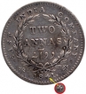 Error Silver Two Annas Coin of Victoria Queen of Calcutta Mint of 1841.