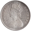 Error Silver Two Annas Coin of Victoria Empress of 1884.