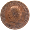 Bronze Quarter Tanga Coin of Carlos I of Portuguese Administration of Indo Portuguese.