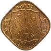 Nickel Brass Half Anna Coin of King George VI of Calcutta Mint of 1944.