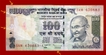 Multiple Crease Error Hundred Rupees Bank Note Signed By D.Subbarao of 2011.