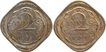 Cupro Nickel Two Annas Coins of King George VI of Calcutta and Bombay Mint of 1939.