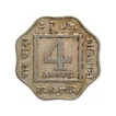 Cupro Nickel Four Annas Coin of King George V of Bombay Mint of 1919.