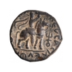 Copper Tetradrachma coin of Soter megas alias Vima Takto of Kushan Dynasty.