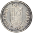 Silver One Rupia Coin of Portuguese Administration of Indo Portuguese.